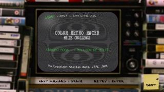 FIRST STEAM GAME VHS - COLOR RETRO RACER : MILES CHALLENGE