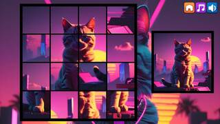 OG Puzzlers: Synthwave Cats