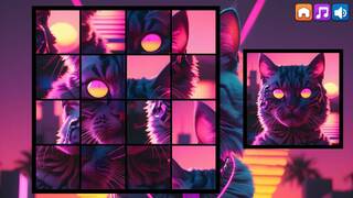 OG Puzzlers: Synthwave Cats