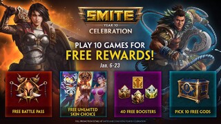 SMITE отмечает 10-летие бесплатной раздачей боевого пропуска и других подарков