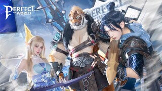 Косплей по MMORPG Perfect New World с презентации ChinaJoy 2023