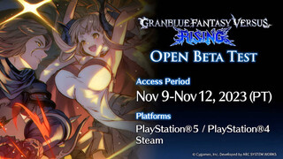 Кроссплатформенная открытая бета файтинга Granblue Fantasy Versus: Rising пройдет в ноябре